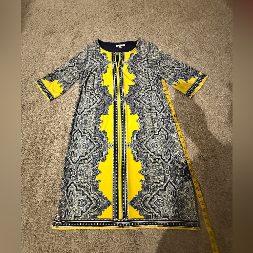 Studio One Black and Yellow Dress Size 1X